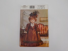 VOGUE CRAFT PATTERN #683 18&quot; DOLL COLLECTION HISTORICAL CLOTHING DRESSUN... - $9.99