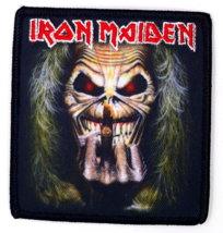 Iron Maiden Eddie Middle Finger Iron On Sew On Woven Patch 3 1/4&quot; x 3 1/2&quot; - £5.96 GBP