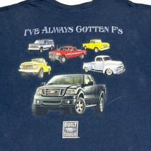 Ford Truck TShirt I&#39;ve Always Gotten F&#39;s XL 2 Sided Blue Tag Gildan Heavy Cotton - £13.63 GBP