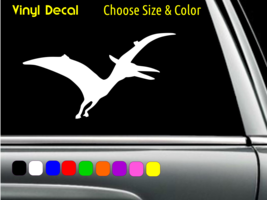 Pterodactyl Winged Dinosaur Decal Laptop Window Sticker CHOOSE SIZE COLOR - $2.86+