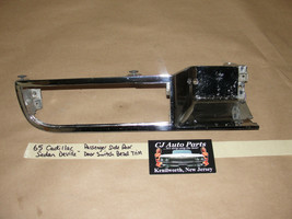 OEM 65 Cadillac Sedan Deville RIGHT REAR DOOR PANEL SWITCH PLATE BEZEL TRIM - $29.69