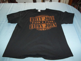 Billy Joel Elton John Face 2 Face 2009 Tour double sided  T-Shirt Size XL - $16.82