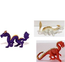 Doll House Shoppe 3 Toy Dragon Set #1 Different Colors Micro-mini Miniature - £3.61 GBP