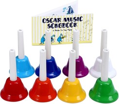 Miniartis Hand Bells For Kids | 8 Notes Diatonic Colorful Metal Handbell... - £30.77 GBP