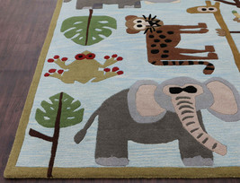 Rug USA 5&#39;x8&#39; Kids Elephant Animals Handmade Tufted 100% Woolen Rugs &amp; Carpet - £155.69 GBP