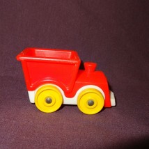 Vintage Train Engine Fisher Price  Little People Toy 1&quot; Red - £5.50 GBP