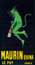 11x14&quot;Decoration CANVAS.Interior design art.Green Devil wine French ad.6340 - $29.70