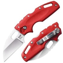 Cold Steel Tuff Lite Plain Edge Red Ambidextrous Pocket Belt Clip Knife - £20.82 GBP