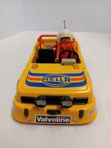 Vintage 1976 Playmobil Rallye Team Yellow Hella Valvoline Car With Driver - $12.19
