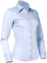 PIER 17 Button Down Shirts for Women, Tailored Long Sleeve Casual Busine... - $16.99