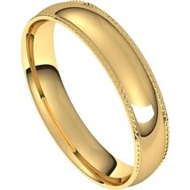 Authenticity Guarantee 
18k Yellow Gold 4 MM Rope Edge Comfort Fit Wedding Band - £628.74 GBP+
