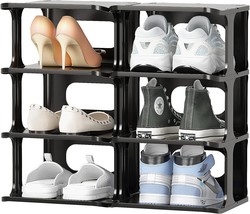 Shoe Racks For Bedroom Plastic Organizer For Closet 8 Tier Shoe Cubby Free - £34.35 GBP