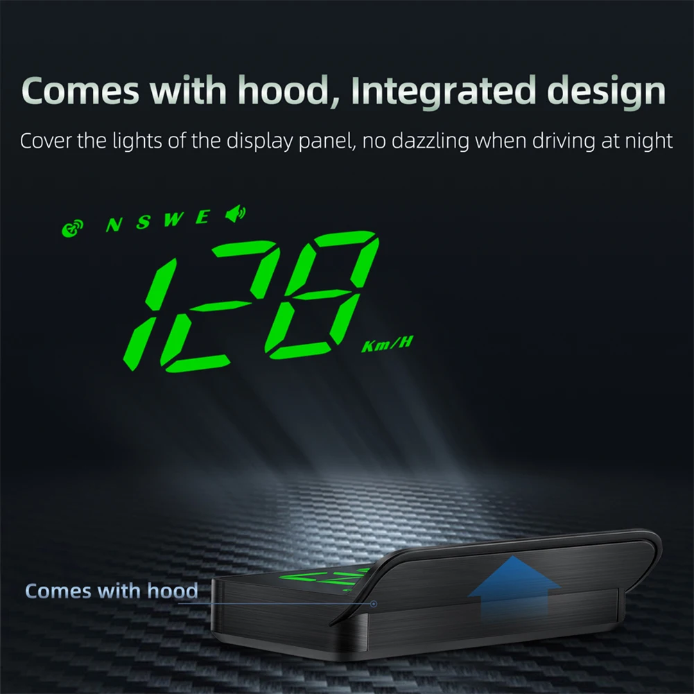 Car HUD Windshield Projector Digital Speedometer Big Font GPS Speedo Security - £14.98 GBP+