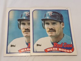 VINTAGE 1989 Topps Baseball Pocket Folders w/ REVCO Price Tag Wade Boggs - £7.78 GBP