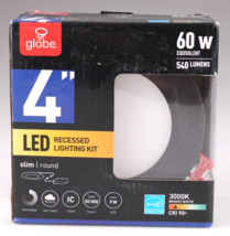 Globe Electric Slim Designer Series 4 in. LED Recessed Lighting Kit slim Round - £10.14 GBP