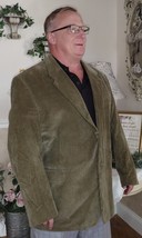 MEETING STREET Men&#39;s Green Sport Coat Blazer 2 Button Corduroy Jacket Sz... - £39.86 GBP