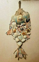 Original One of a Kind Handmade Shells and Corals Wall Hanging &quot;Fish&quot;  19.3&quot; - £31.84 GBP