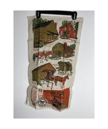 Vintage Stevens Linen Assoc Kitchen Towel Horse Buggy Old Sturbridge OSV... - $28.75