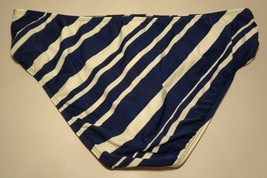 Alex Marie Size 8 Nautical Stripe Ruched Pant Navy New Women&#39;s Bikini Bottom - £45.94 GBP