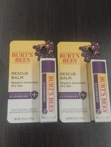 (LOT OF 2) Burt&#39;s Bees Moisturizing Lip Balm 100% Natural elderberry New Sealed - £9.63 GBP
