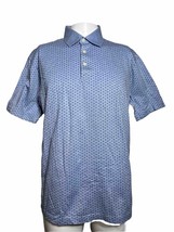 Daniel Cremieux Mens Large Polo Shirt Blue Short Sleeve -  RB - $15.99