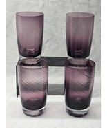 PIER 1 IMPORTS 5.75&quot; Iced Tea Soda Glass Amethyst Ribbed Swirl - UNUSED ... - $37.38