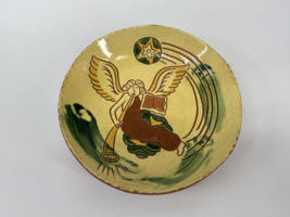 Breininger Pottery Redware Folk Art Christmas Herald Angel July 2000 Signed - $34.39