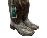 Smoky Mountain Men&#39;s Diamondback Cowboy Western Boot 4114 Brown/White Si... - $123.49
