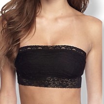 Free People Bandeau Scallop Lace Bra Black New With Tags - $14.41