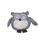 Northlight Seasonal Gray Plaid 7.5” Owl Textured Ivory Plush Tabletop Ch... - $18.78