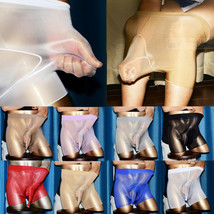 SH Glossy Boxer Shorts Underwear Briefs High Waist Men Oil Shiny Panties Seamles - £9.32 GBP