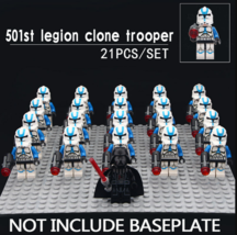 21pcs 501st Legion Clone Trooper Star Wars Mini Figures Blocks - £26.37 GBP