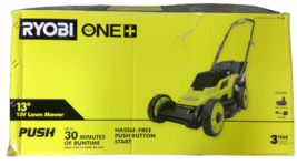 OPEN BOX - Ryobi P1180VNM 18V 13&quot; Push Lawn Mower Kit 4ah Battery And Charger - £157.28 GBP