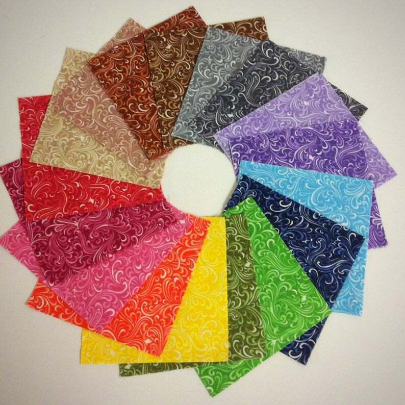 102 Pcs Yummy Twist Pre-Cut Charm Pack 5&quot; Squares 100% Cotton Fabric Quilt - $32.00