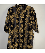 Untied Black and Gold Floral Shirt - $252.30 MXN