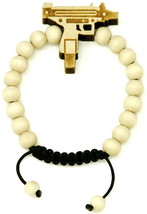 Uzi New Natural Good Wood Style Bracelet Adjustable Macrame With 10mm Wo... - $11.99