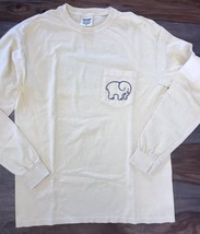 Ivory Ella Comfort Colors Yellow L/S Pocket T- Shirt 100% Cotton Size M - $12.19