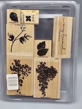 STAMPIN&#39; UP! &quot;Blossoms Abound&quot; 7 Wood Mount Rubber Stamps - £8.91 GBP