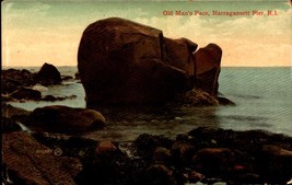 Vintage POSTCARD-OLD Man&#39;s Face, Point Judith, Narragansett Pier, Ri BK62 - £3.95 GBP