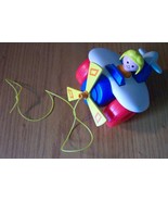 Fisher-Price 1980 VINTAGE COLORFUL PLASTIC PLANE PULL TOY - £15.50 GBP