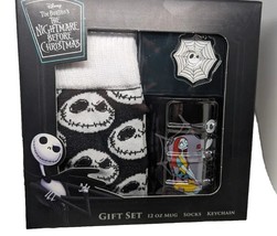 The Nightmare Before Christmas 3 Piece Gift Set 12 oz Mug Socks &amp; Keychain - NIB - $25.25