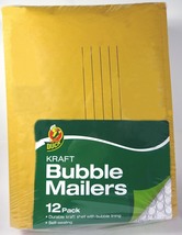 Duck Brand Kraft Bubble Mailers #0, 6&quot; x 9&quot;, Self Sealing (12 Pack) - £13.94 GBP