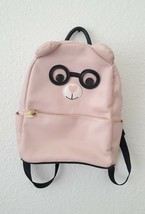 Rare Betsey Johnson Backpack Bag Bear With Glasses Pink 11&quot; x 9&quot; - £23.73 GBP