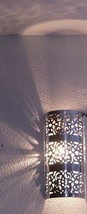 Silver Wall Sconce-Wall light sconces-Silver sconce-Moroccan wall sconce... - $100.44
