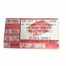 9/21/1980 Atlanta Braves vs San Diego Padres Signed By Ozzie Smith Other Sigs - £16.03 GBP