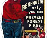 Smokey Bear Vintage Advertisement Laser Cut Metal Sign - $69.25