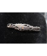 Vintage Art Nouveau Sterling Silver Abstract Bar Brooch Pin - $56.00 CAD
