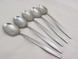 5 Customcraft CUS Soligen Germany stainless soup spoons 7 1/4&quot; - £10.93 GBP