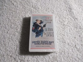United States Navy Recruiting Playing Cards I wish i were a Man Woman vi... - $74.24