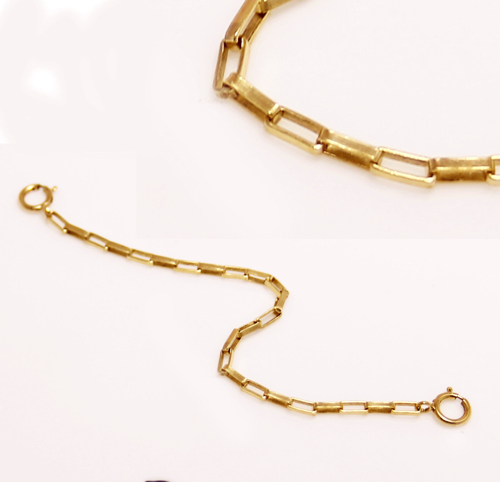Primary image for 14k gold filled box Extender Safety Chain Necklace Bracelet  lock  1"  - 10"